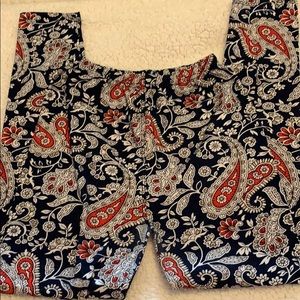 Navy leggings with paisley design. Never worn